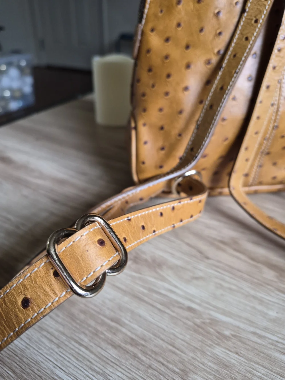 Dooney & Bourke Ostrich Leather Mini Backpack Ostrich Pod Backpack – ILoveDooney main image 2